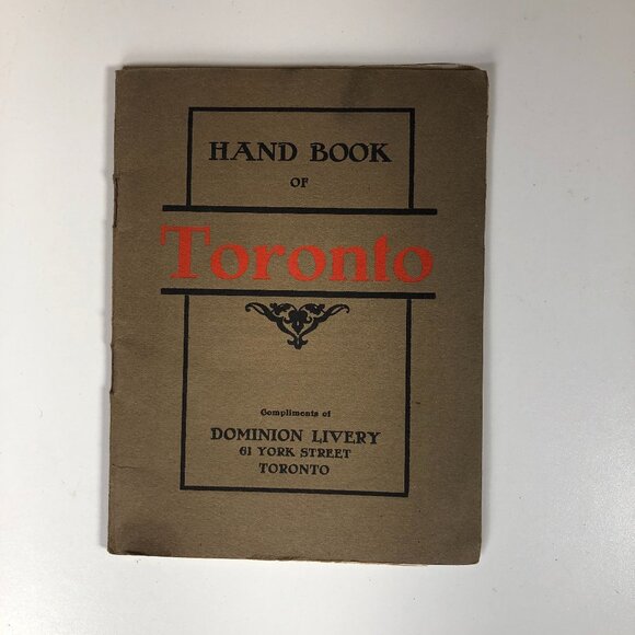 Handbook of Toronto Booklet 1906 Dominion Livery York Street Vintage Canada - Picture 1 of 8